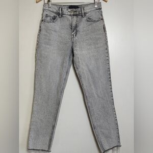 Aeropostale Women's Gray Acid Wash Mom Jeans
